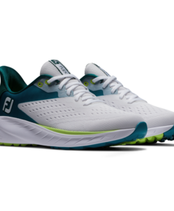 Zapatos FootJoy Flex XP para mujer White / Teal / Lime.
