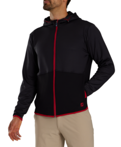 Sudadera con capucha ThermoSeries negra/ roja.