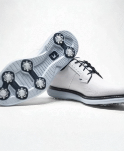 Zapatos FootJoy Traditions Ocean Mist blanco/azul marino.